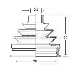 BORG & BECK Paljekumisarja, vetoakseli BCB2296